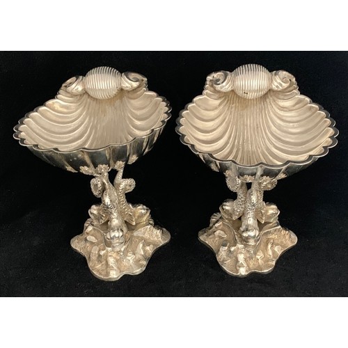 54 - Pair early 19th century English silver plated bon bon dishes, after a design by Paul de Lamerie (168... 