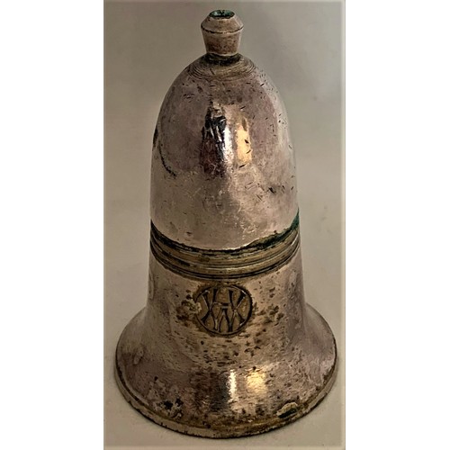 60 - TITANIC interest, an EPNS silver plated salt cruet with the Harland and Wolff monogram to the front,... 