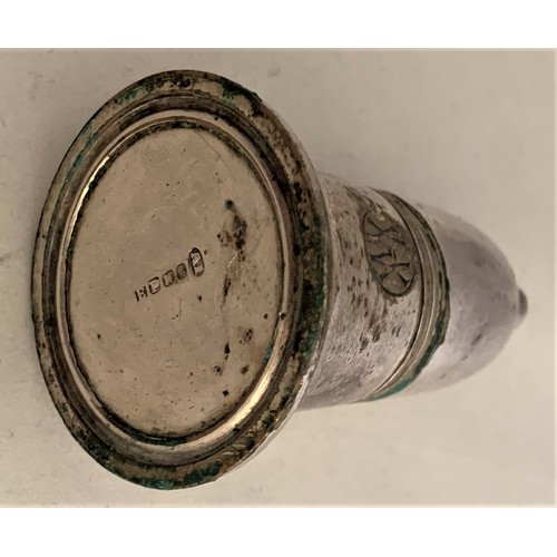 60 - TITANIC interest, an EPNS silver plated salt cruet with the Harland and Wolff monogram to the front,... 