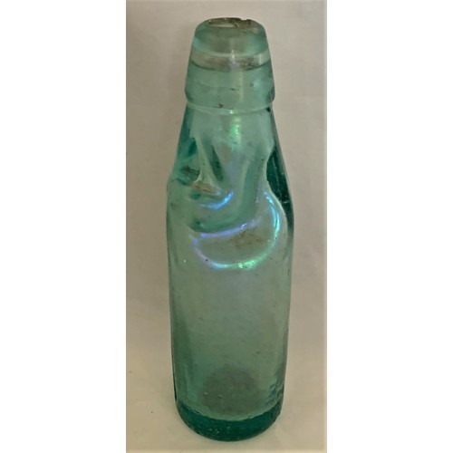 1 - Codd bottle, inscribed 'To be used only by C.Baker & Co. Jersey', 19.5 cm high.