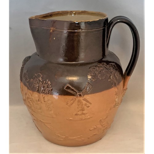 11 - Royal Doulton stoneware two tone Harvest jug, 20 cm high.