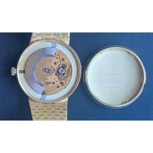 52 - 18 carat gold Tissot Seastar Automatic Lady's wrist watch, with champagne colour circular dial (35 c... 