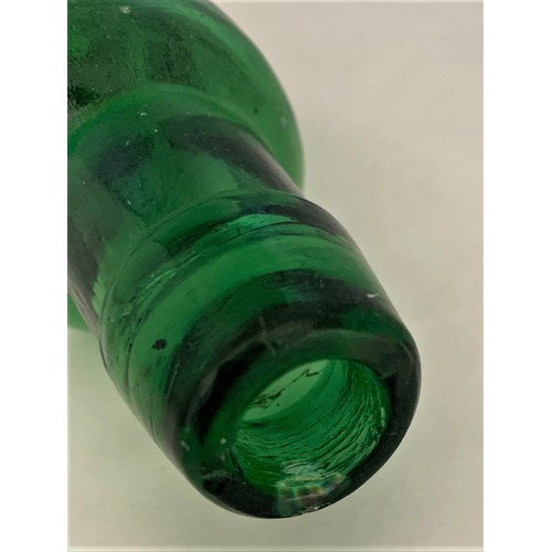 31 - W.J Robilliard Guernsey, green bottle with bullet stopper,  large size, 22 cm high.