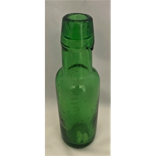 32 - W.J. Robilliard, green bottle with bullet stopper, smaller size, 18 cm high. (W.J.Robilliard of Guer... 