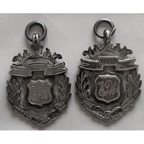 78 - Two silver football medals of Guernsey interest, awarded to W Udle for Giffard Cup, 1923 & 1924  (2)... 