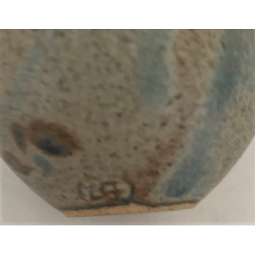 90 - Studio pottery, a miniature vase with impressed potter's mark, 8cm high.