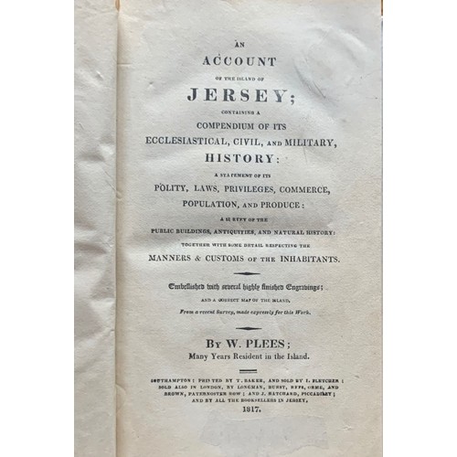 132 - W.Plees, An Account of Isle of Jersey, 1817 (original with re-bound cover)