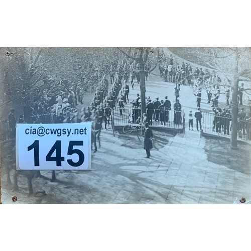 145 - RP postcard by Banks Brownsey, Military procession, St James Church, Guernsey.