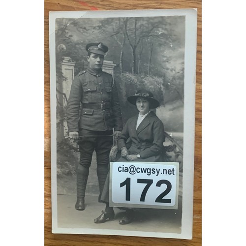 172 - RP postcard by Norman Grut, Guernsey, Studio Portrait of a military gentleman.