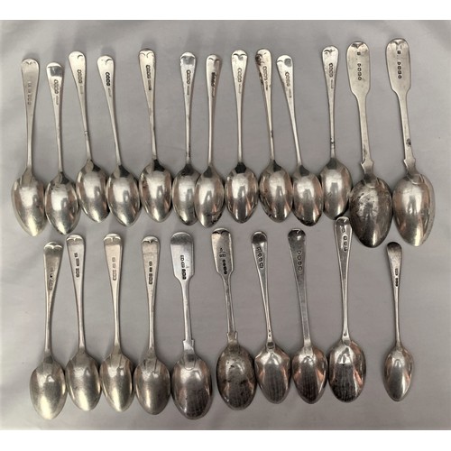 183 - 22 Georgian, Victorian and other teaspoons weight 376 grams