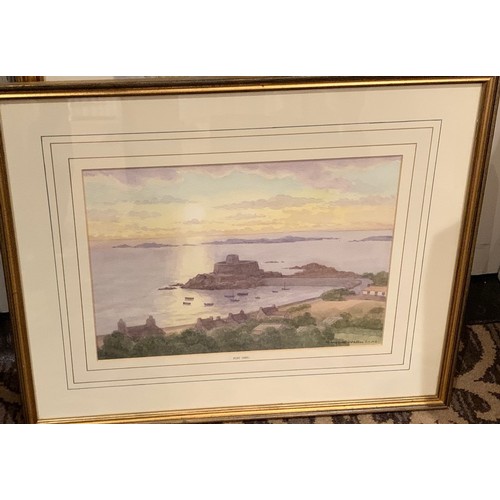 191 - Margaret Waller FIAL (British 1916-1997), Fort Grey, Guernsey, watercolour, signed, 24 x 34 cm.  Pro... 