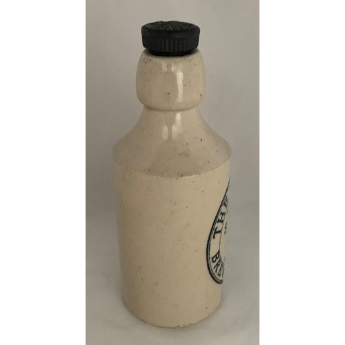 30 - Guernsey Ginger Beer bottle, white glaze with black transfer 'The Guernsey Brewery Co. Ld. Sunbeam B... 