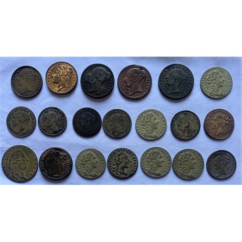 84 - A collection of British gaming counters, mainly brass (19).