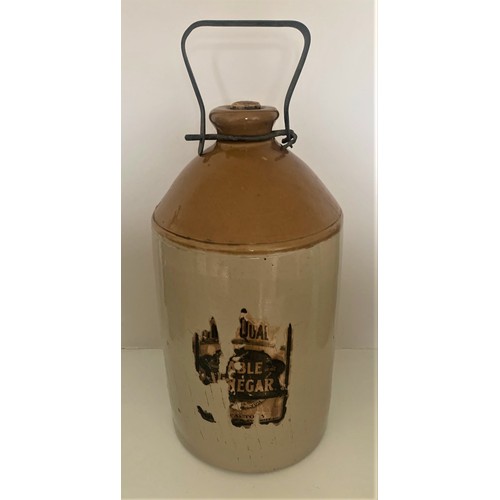 125 - A WWI two tone flagon with metal swing handle, marked S.R.D. for the Supply Reserve Depot, with late... 