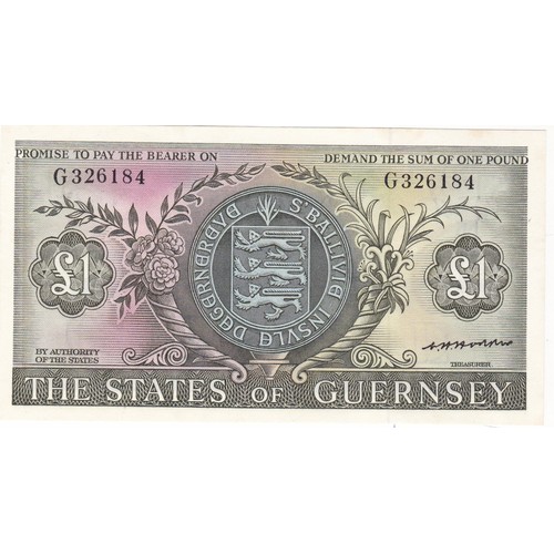 143 - States of Guernsey Banknotes £5 and £1, signed by Hodder 1969 (2).