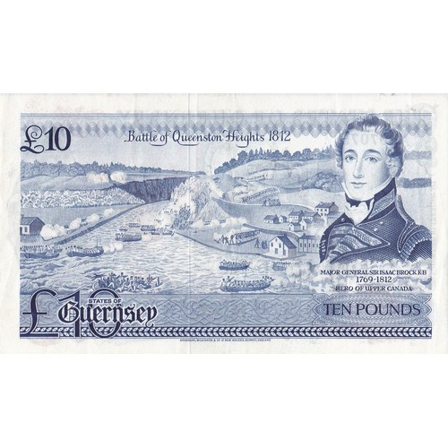 153 - States of Guernsey Banknote, £10 circa 1975,  signed Hodder, image of Major General Sir Isaac Brock ... 