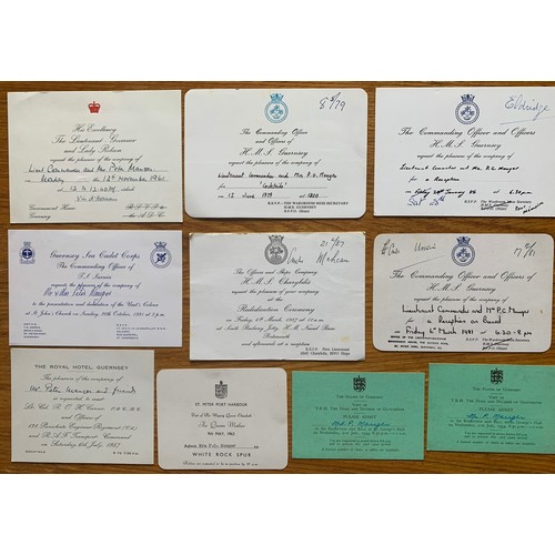 180 - Collection of Guernsey interest Invitations, Royal Visits,  Royal Hotel, St Georges Hotel, H.M.S. Ch... 