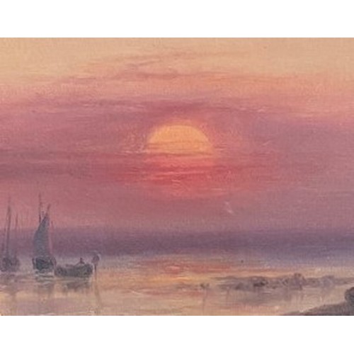 232 - Sarah Louisa Kilpack (British 1839-1909), Sunset, watercolour, signed, 25cm diameter.