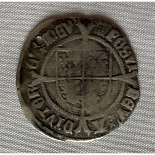 69 - British Coins - Henry VIII Groat, first issue, with a portrait of Henry VII, Mintmark Portcullis.