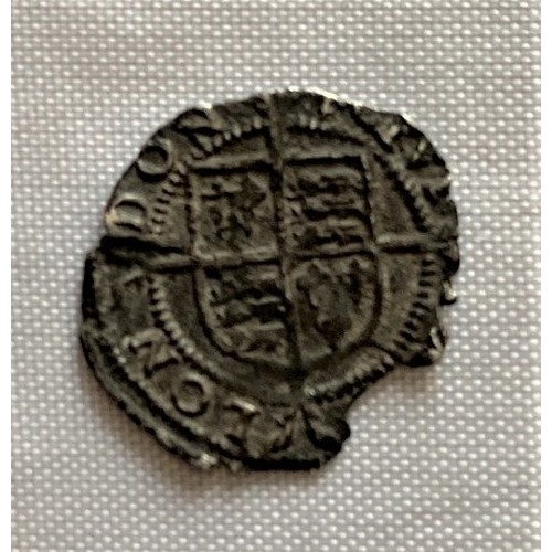 70 - British Coins - Queen Elizabeth I penny, second issue, with a mintmark of a cross crosslet.