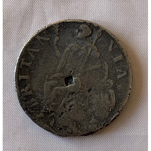 72 - British Coins - William and Mary tin halfpenny 1690.