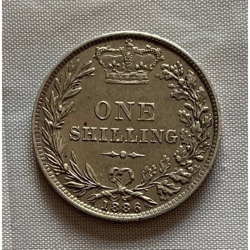 73 - Queen Victoria Shilling 1886.