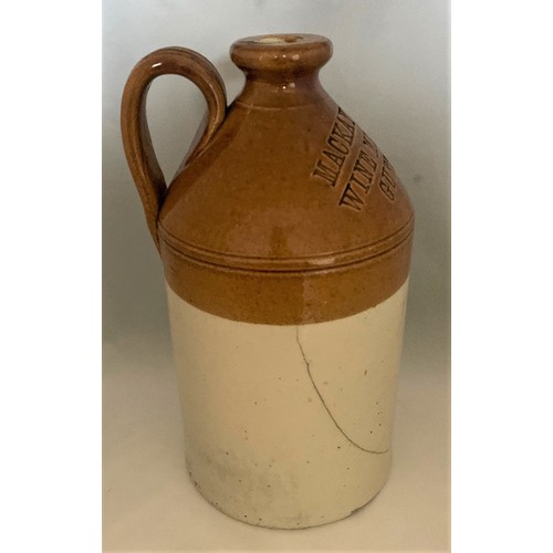 113 - A Guernsey two tone stoneware flagon, by Doulton & Co. Ltd. impressed 'Mackay & Co. Ltd Wine Merchan... 