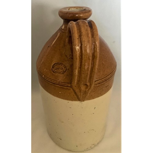 113 - A Guernsey two tone stoneware flagon, by Doulton & Co. Ltd. impressed 'Mackay & Co. Ltd Wine Merchan... 