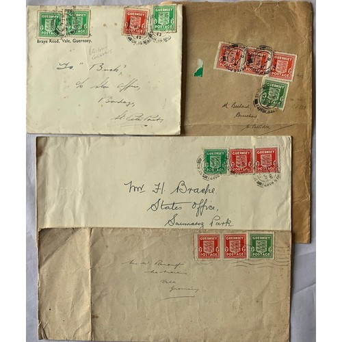 152 - Guernsey and Jersey under German Occupation, postal history, eleven covers with Jersey and Guernsey ... 