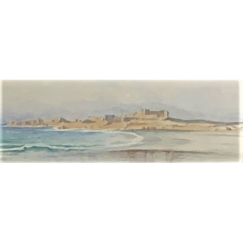 161 - Ethel Sophia Cheeswright (1874-1977) Vazon Bay, Guernsey, with Fort Hommet in the distance,  waterco... 