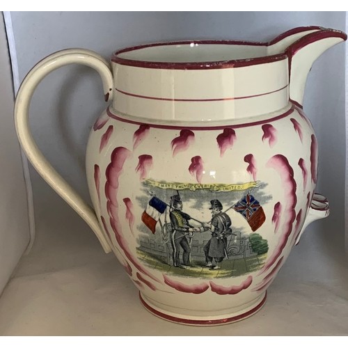 13 - A rare large size Sunderland lustre jug 27 cm high,