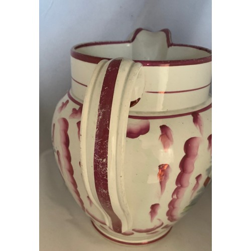 13 - A rare large size Sunderland lustre jug 27 cm high,