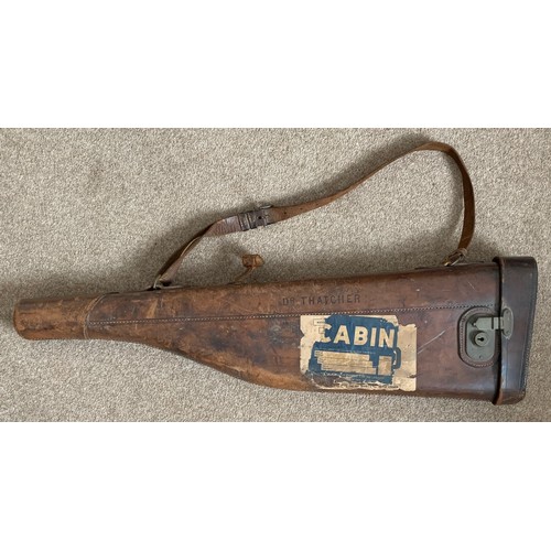 15 - Leather 'Leg of Mutton' gun case.