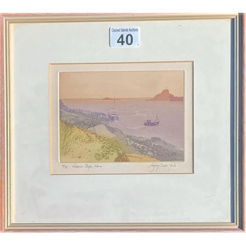 40 - Barry Owen Jones RWS RE (British 1934-2018)
Rosaire Steps, Herm, coloured etching, signed, titled an... 