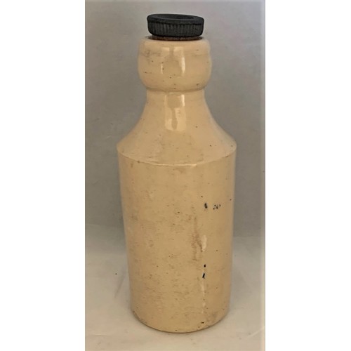 60 - Stoneware bottle with black transfer, Stranger's Old Fashioned Brewed Ginger Beer Southampton, with ... 