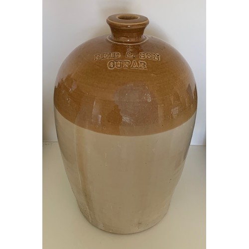 2 - A two tone stoneware 2 gallon storage flagon, impressed Reid & Son Cupar, makers A.W.Buchan & Co. Po... 