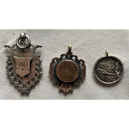 97 - Three Guernsey shooting prize silver medals, Cobo U.A.G.C. 1907, G.U.A.G.A. A.Girard 1908-9 & H.J.Ma... 