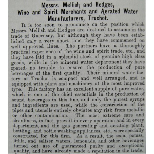 20 - A scarce stoneware two tone flagon, with black transfer 'Mellish & Hedges Wine and Spirit Merchants ... 