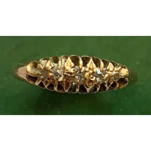 117 - An 18 carat gold and diamond ring, size L, weight 4 grams.