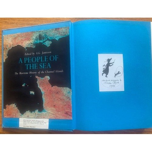 135 - A People Of The Sea, edited by A.G.Jamieson, Ex Libris Victor Coysh, the dust jacket front stuck to ... 