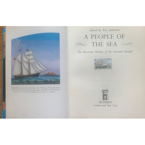 135 - A People Of The Sea, edited by A.G.Jamieson, Ex Libris Victor Coysh, the dust jacket front stuck to ... 