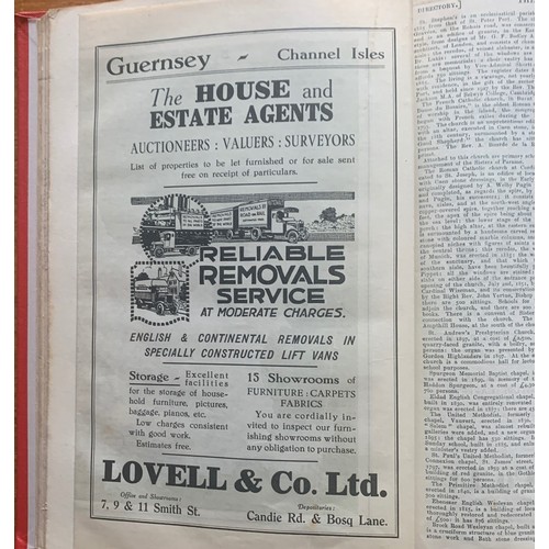 142 - Kelly's Directory of the Channel Islands 1927, Jersey, Guernsey & Alderney, with fold-out maps, adve... 