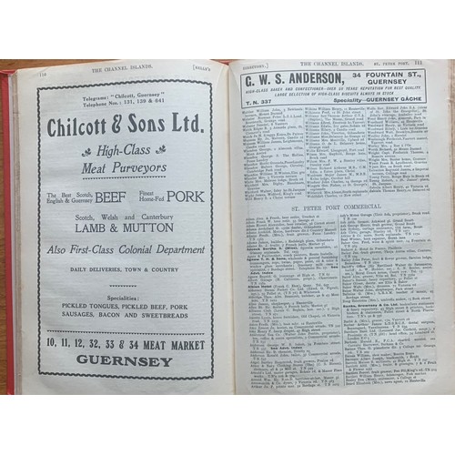 142 - Kelly's Directory of the Channel Islands 1927, Jersey, Guernsey & Alderney, with fold-out maps, adve... 