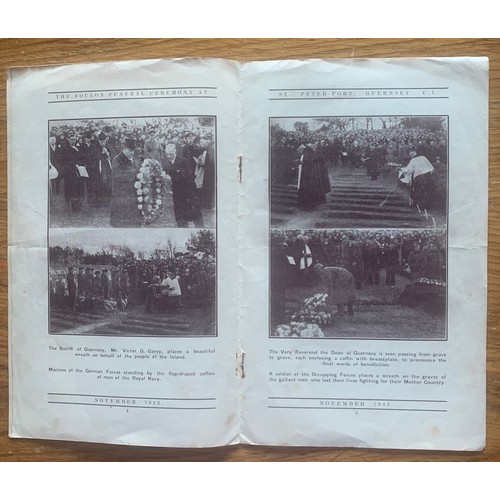 145 - Guernsey under German Occupation WW2 - A Memento of the Funeral Ceremony to the  Naval Ratings from ... 