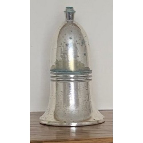 108 - Harland & Wolff, White Star Line, Titanic interest, a silver plated bell shaped condiment with compa... 