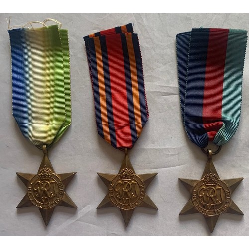 169 - Atlantic Star, 1939-1945 Star, Burma Star and two Defence medals (5).