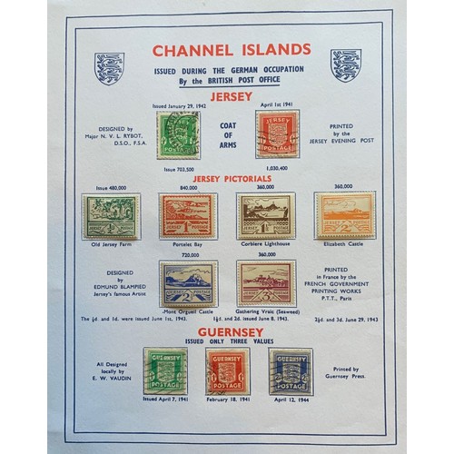 176 - A Collection of Guernsey and Jersey stamps and covers German Occupation and Liberation interest