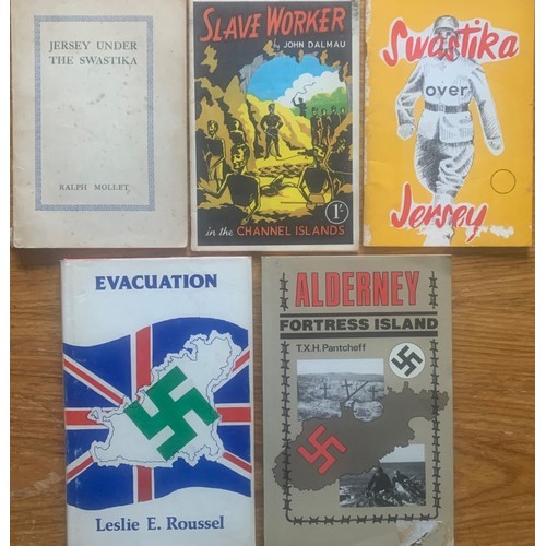 186 - Evacuation by Leslie E. Roussel, Alderney Fortress Island a/f, plus three others related (5).