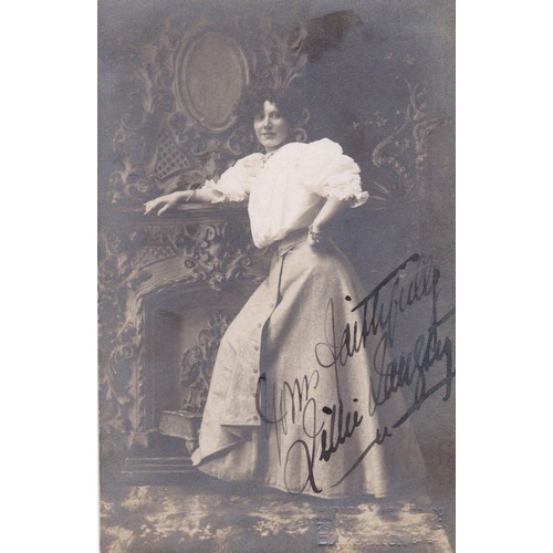 30 - Lillie Langtry (Emily Charlotte Le Breton 1853-1929) The Jersey Lily, signed postcard.