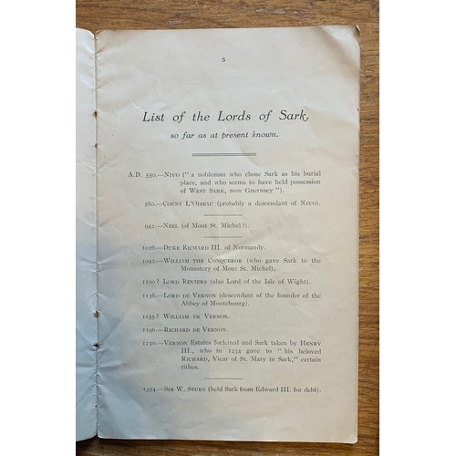 8 - Notes on Feudal Tenure, within the Empire particularly relating to The Island of Sark, by Sibyl Mary... 